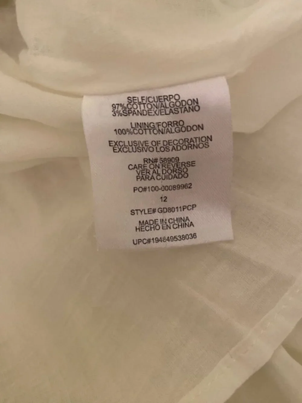 GB Girls Floral Yellow and Ivory Dress Size 12